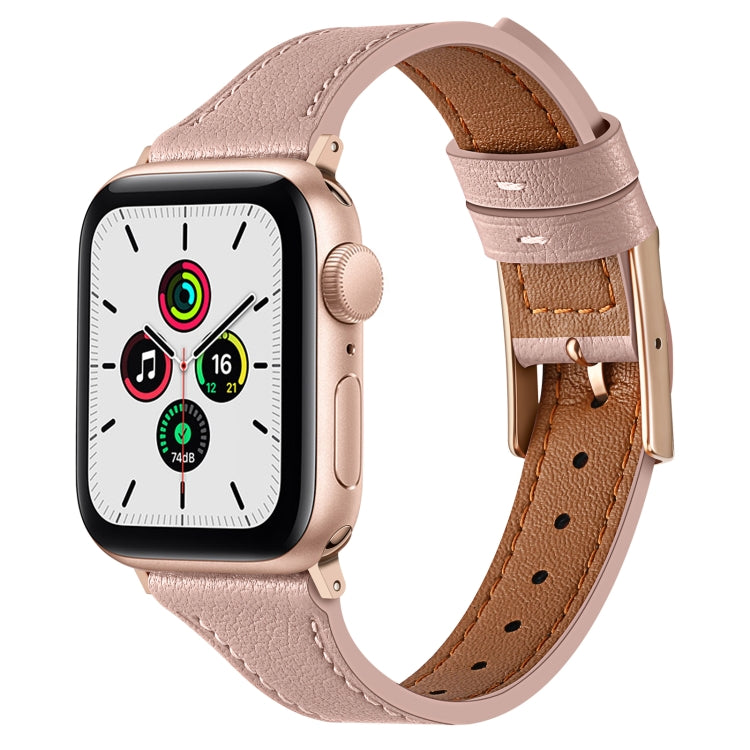 Genuine Leather Breathable Watch Band For Apple Watch, Series 8&7 45mm / SE 2&6&SE&5&4 44mm / 3&2&1 42mm, Series 8&7 41mm / SE 2&6&SE&5&4 40mm / 3&2&1 38mm