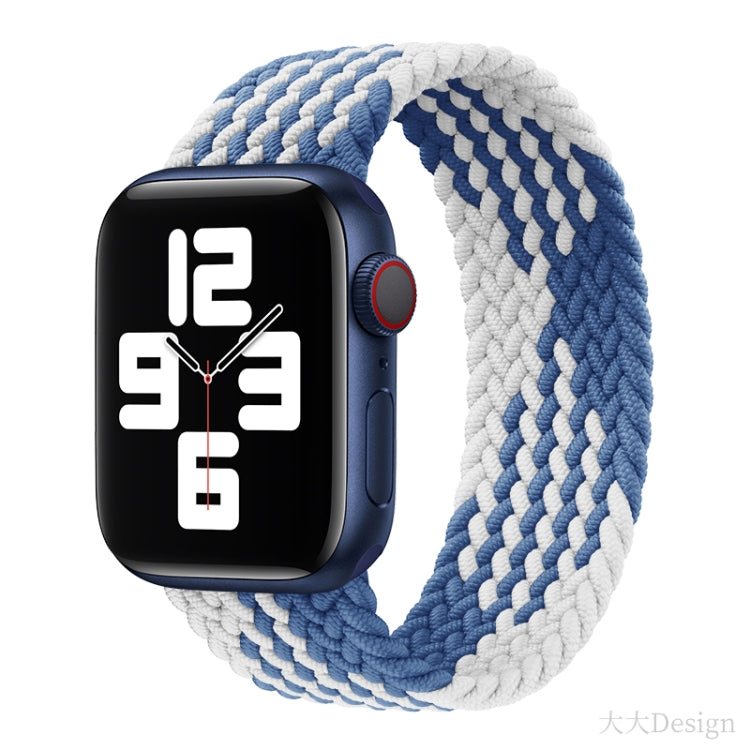 Nylon Single-turn Braided Watch Band For Apple Watch Series 8&7 41mm / SE 2&6&SE&5&4 40mm / 3&2&1 38mm, For Apple Watch Series 8&7 41mm,135mm