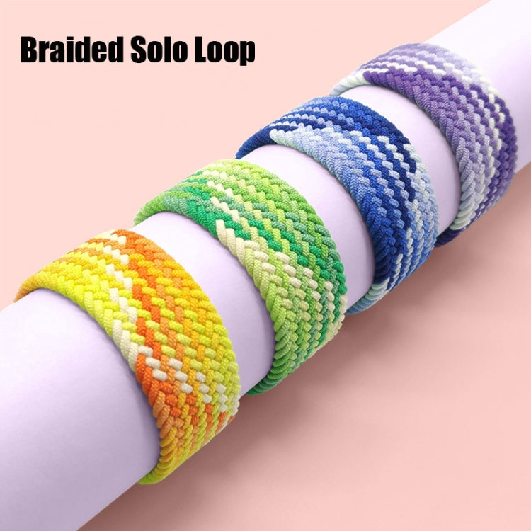 Nylon Single-turn Braided Watch Band For Apple Watch Series 8&7 41mm / SE 2&6&SE&5&4 40mm / 3&2&1 38mm, For Apple Watch Series 8&7 41mm, 135mm