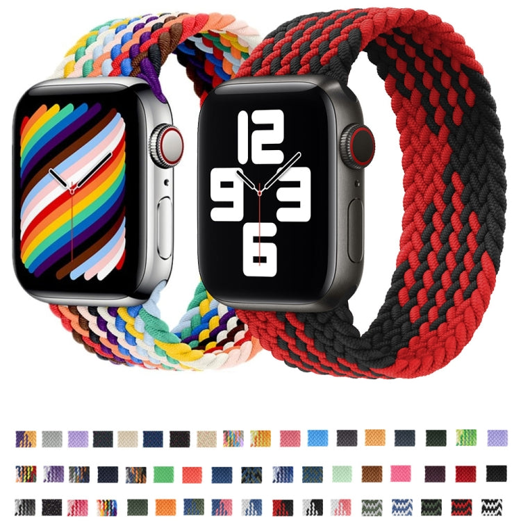 Nylon Single-turn Braided Watch Band For Apple Watch Series 8&7 41mm / SE 2&6&SE&5&4 40mm / 3&2&1 38mm, For Apple Watch Series 8&7 41mm, 145mm