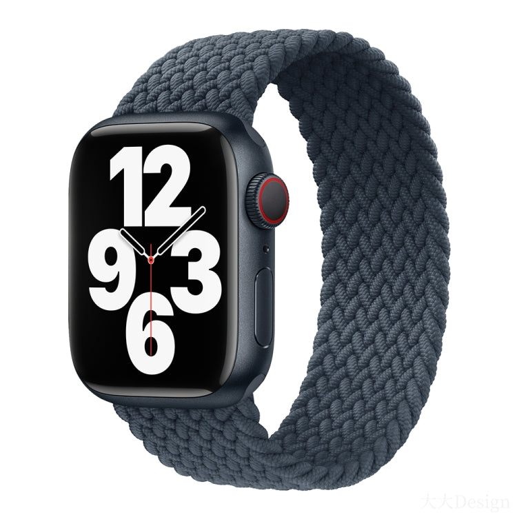 Nylon Single-turn Braided Watch Band For Apple Watch Series 8&7 41mm / SE 2&6&SE&5&4 40mm / 3&2&1 38mm, For Apple Watch Series 8&7 41mm,155mm
