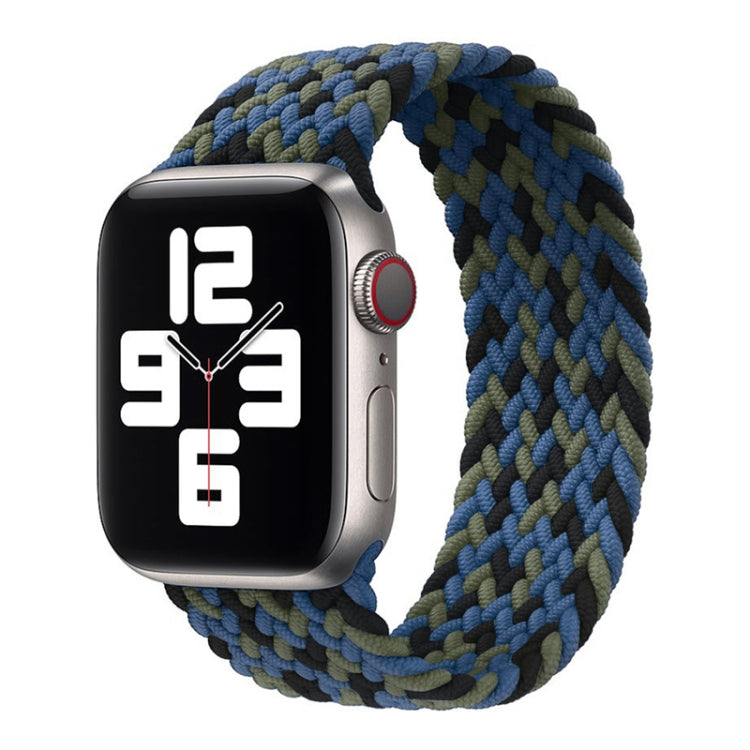 Nylon Single-turn Braided Watch Band For Apple Watch Series 8&7 41mm / SE 2&6&SE&5&4 40mm / 3&2&1 38mm, For Apple Watch Series 8&7 41mm,155mm