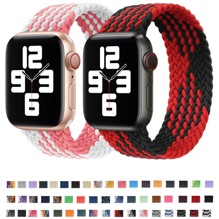 Nylon Single-turn Braided Watch Band For Apple Watch Series 8&7 41mm / SE 2&6&SE&5&4 40mm / 3&2&1 38mm, For Apple Watch Series 8&7 41mm, 155mm