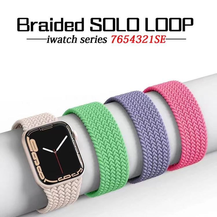 Nylon Single-turn Braided Watch Band For Apple Watch Series 8&7 41mm / SE 2&6&SE&5&4 40mm / 3&2&1 38mm, For Apple Watch Series 8&7 41mm,155mm