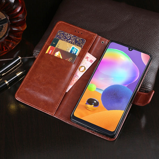 Galaxy A31 protective case front view with premium leather texture finish
