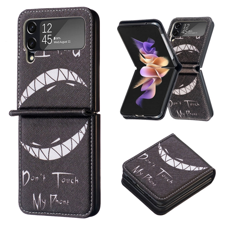 Colored Drawing Leather Phone Case, For Samsung Galaxy Z Flip5, For Samsung Galaxy Z Flip3 5G, For Samsung Galaxy Z Flip4