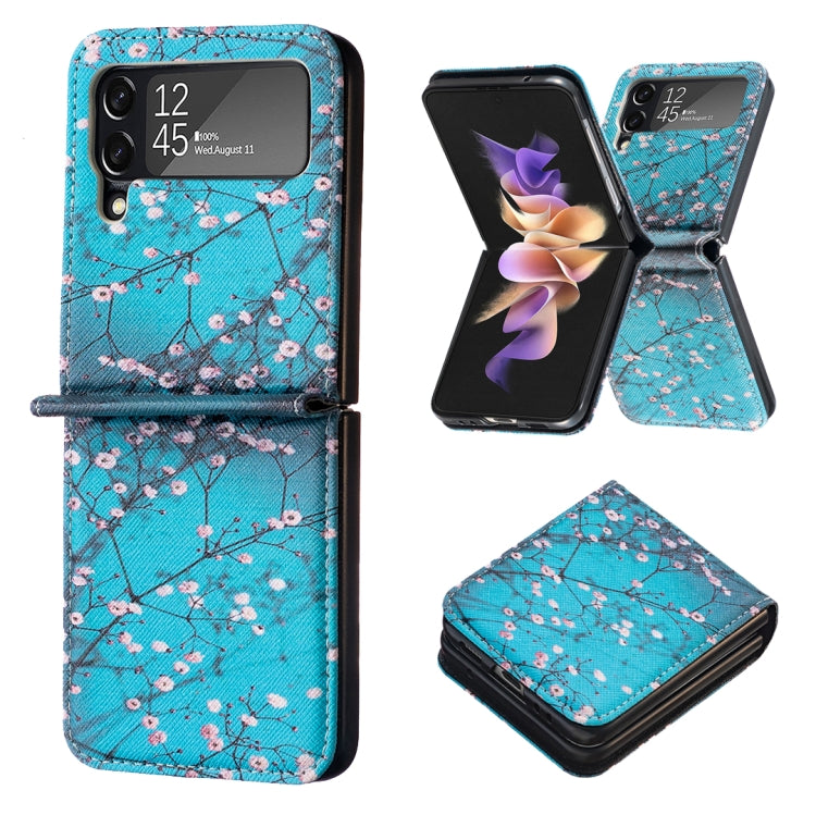 Colored Drawing Leather Phone Case, For Samsung Galaxy Z Flip5, For Samsung Galaxy Z Flip3 5G, For Samsung Galaxy Z Flip4