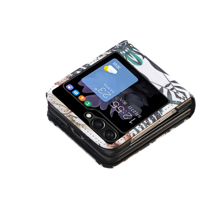 Colored Drawing Leather Phone Case, For Samsung Galaxy Z Flip5, For Samsung Galaxy Z Flip3 5G, For Samsung Galaxy Z Flip4