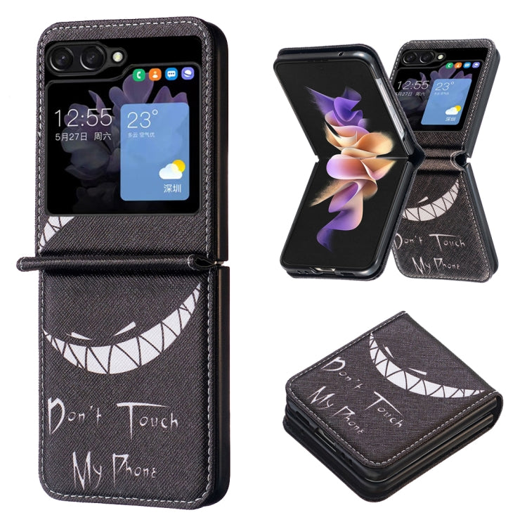 Colored Drawing Leather Phone Case, For Samsung Galaxy Z Flip5, For Samsung Galaxy Z Flip3 5G, For Samsung Galaxy Z Flip4