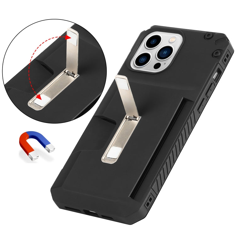 Frosted Card Slot Holder Phone Case, For iPhone 14 Pro Max, For iPhone 14 Pro, For iPhone 14, For iPhone 13 Pro, For iPhone 13