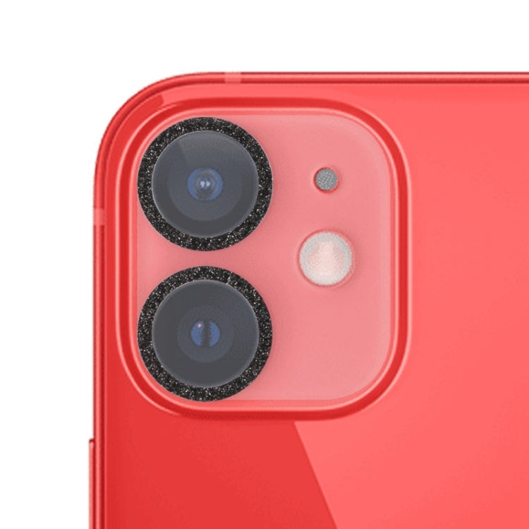 Glitter Ring Tempered Glass Camera Lens Film, For iPhone 12