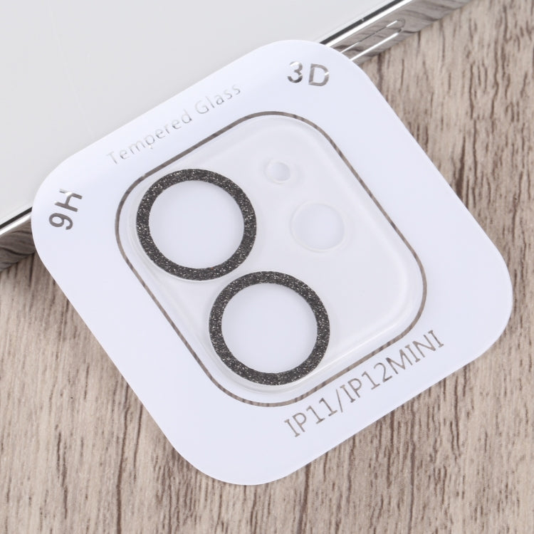 Glitter Ring Tempered Glass Camera Lens Film, For iPhone 12