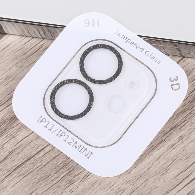 Glitter Ring Tempered Glass Camera Lens Film, For iPhone 12
