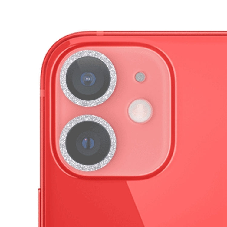 Glitter Ring Tempered Glass Camera Lens Film, For iPhone 12