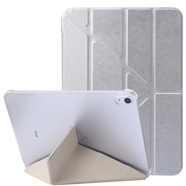 Silk Texture Horizontal Deformation Flip Tablet Leather Case with Holder, For iPad 10th Gen 10.9 2022