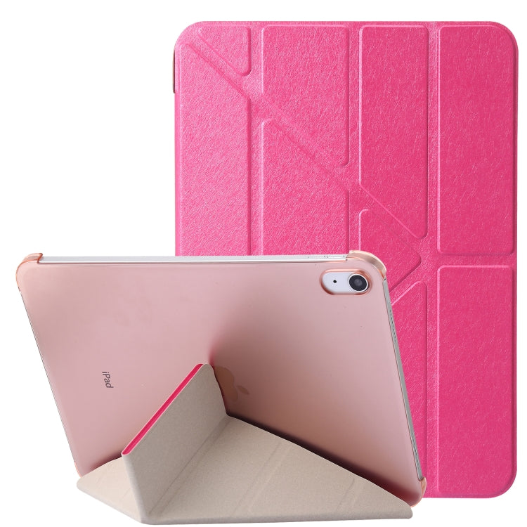 Silk Texture Horizontal Deformation Flip Tablet Leather Case with Holder, For iPad 10th Gen 10.9 2022