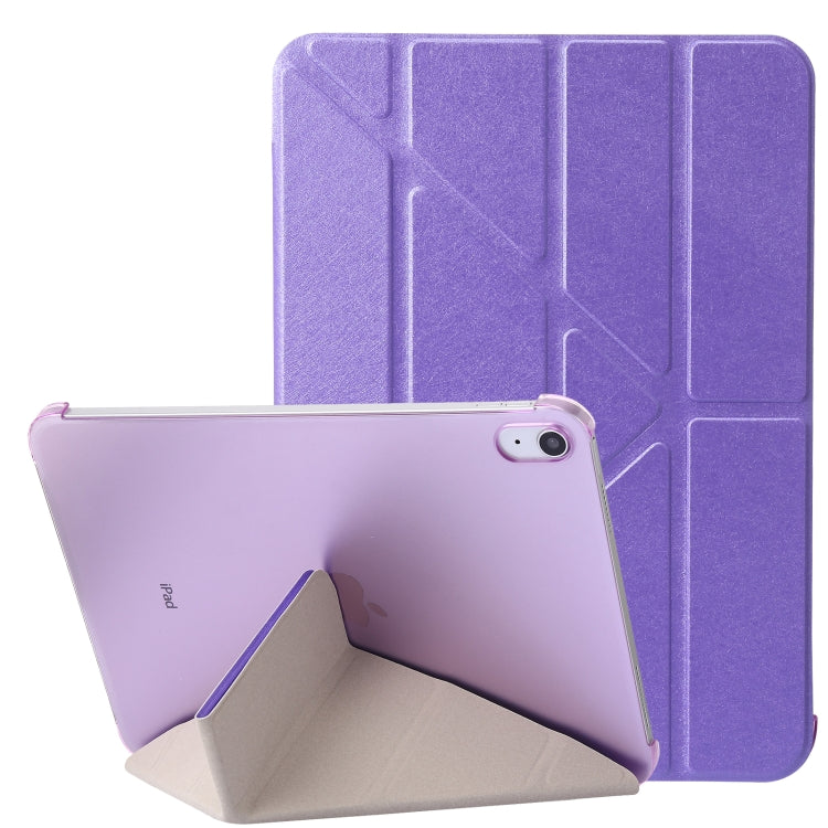 Silk Texture Horizontal Deformation Flip Tablet Leather Case with Holder, For iPad 10th Gen 10.9 2022