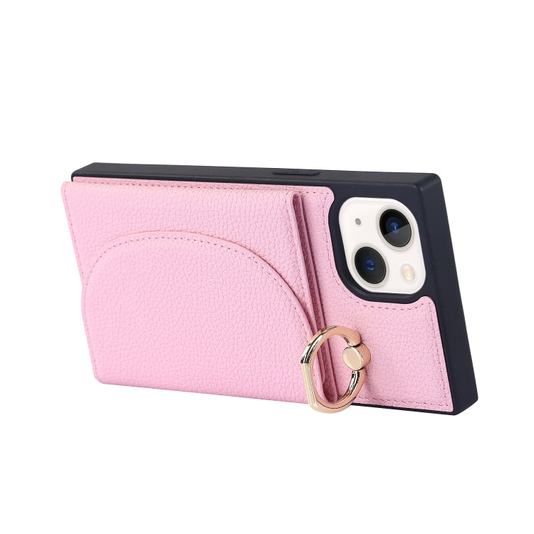 Litchi Texture Card Bag Phone Case, For iPhone 14, For iPhone 14 Plus, For iPhone 14 Pro, For iPhone 14 Pro Max