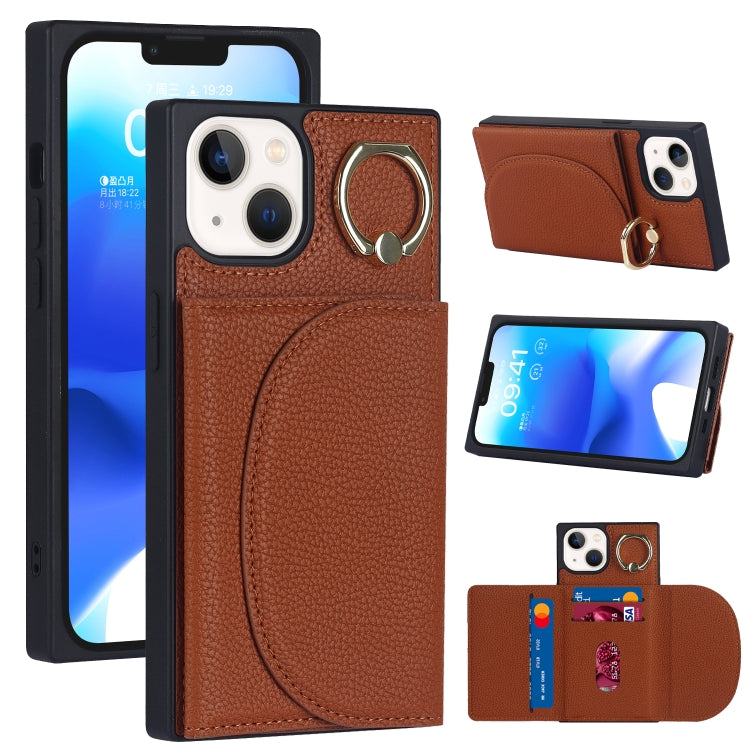 Litchi Texture Card Bag Phone Case, For iPhone 14, For iPhone 14 Plus, For iPhone 14 Pro, For iPhone 14 Pro Max