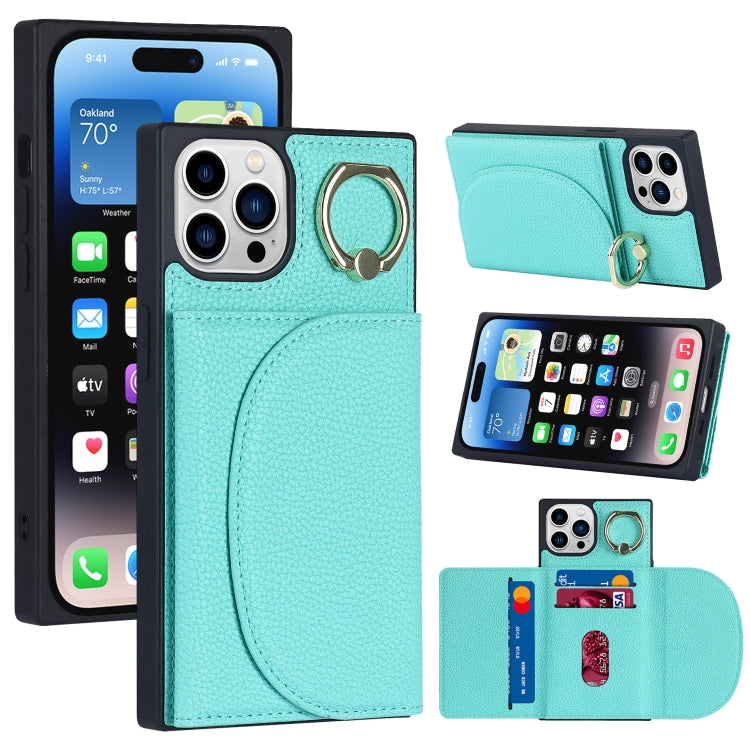 Litchi Texture Card Bag Phone Case, For iPhone 14, For iPhone 14 Plus, For iPhone 14 Pro, For iPhone 14 Pro Max