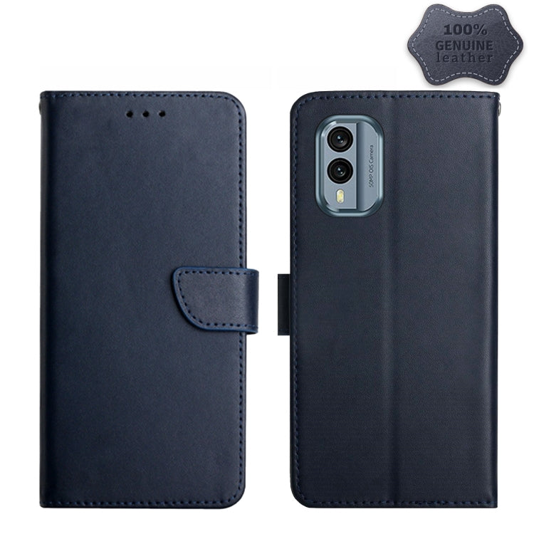 HT02 Genuine Leather Fingerprint-proof Flip Phone Case, For Honor 80, For Honor 80 Pro, For Honor 80 SE, For Motorola Moto G Play 2023, For Nokia X30, For Samsung Galaxy A34 5G, For OPPO Reno9 / Reno9 Pro, For OPPO Reno9 Pro+, For Xiaomi 13������������...
