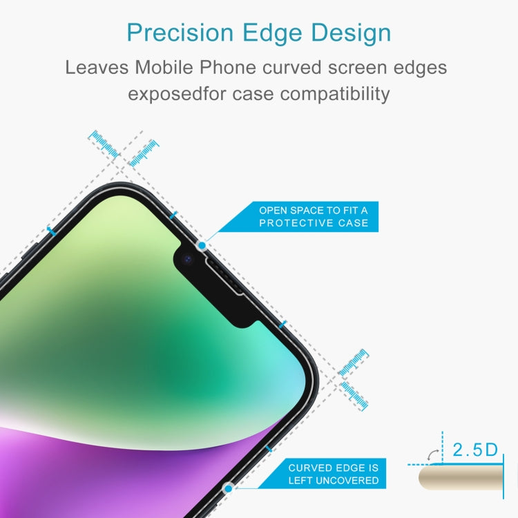 2pcs 0.26mm 9H 2.5D Tempered Glass Screen Film with 2pcs Lens Protector, For iPhone 14, For iPhone 14 Pro, For iPhone 13 Pro Max, For iPhone 12