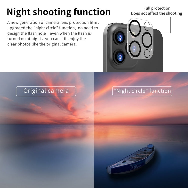 2pcs 0.26mm 9H 2.5D Tempered Glass Screen Film with 2pcs Lens Protector, For iPhone 14, For iPhone 14 Pro, For iPhone 13 Pro Max, For iPhone 12