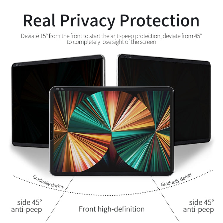 Removable Magnetic Privacy Screen Film, For iPad 10.2 / iPad Air 2019 10.5 / Pro 10.5, For iPad mini 6, For iPad Pro 12.9 2022 / 2021 / 2020 / 2018