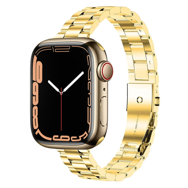 Small Waist Stainless Steel Watch Band, For Apple Watch Ultra 49mm / Series 8&7 45mm, For Apple Watch Series 8&7 41mm / SE 2&6&SE&5&4 40mm