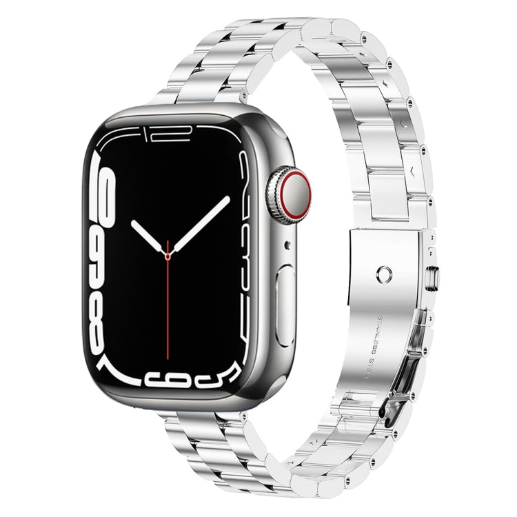 Small Waist Stainless Steel Watch Band, For Apple Watch Ultra 49mm / Series 8&7 45mm, For Apple Watch Series 8&7 41mm / SE 2&6&SE&5&4 40mm
