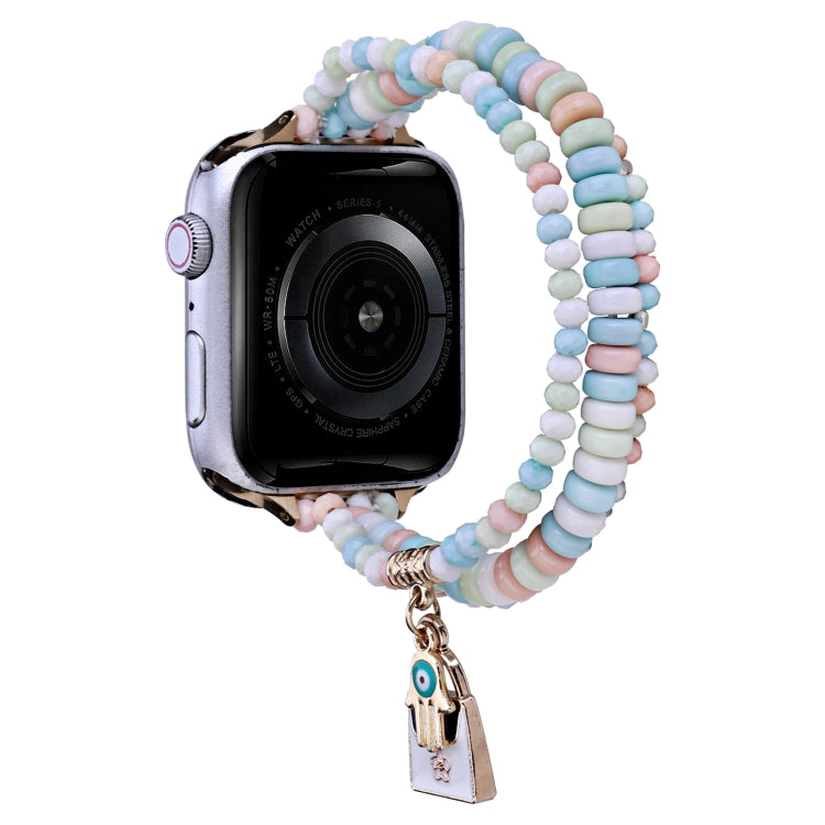 3-row Beads Watch Band, For Apple Watch Ultra 49mm / Series 8&7 45mm, For Apple Watch Series 8&7 41mm