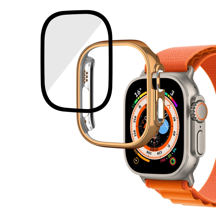 Plating Gloss PC Tempered Glass Integral Watch Case, For Apple Watch Ultra 2 / Ultra 49mm