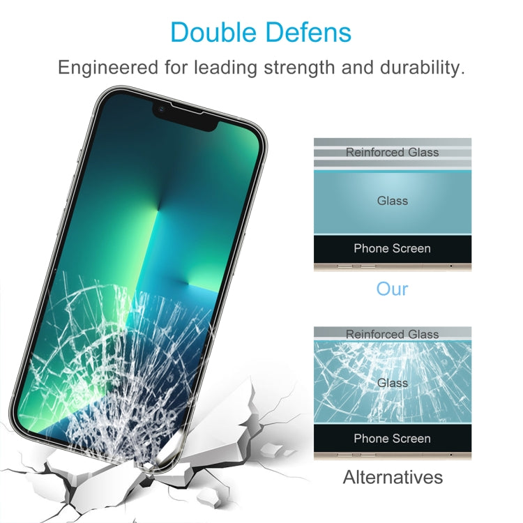 2pcs Front And 2pcs Back 9H 2.5D Tempered Glass Film Set, For iPhone 13 Pro