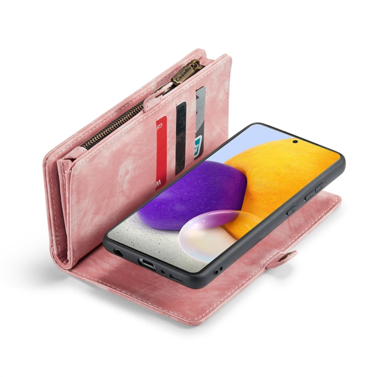 CaseMe Detachable Multifunctional Horizontal Flip Leather Case, with Card Slot & Holder & Zipper Wallet & Photo Frame, For Samsung Galaxy A51