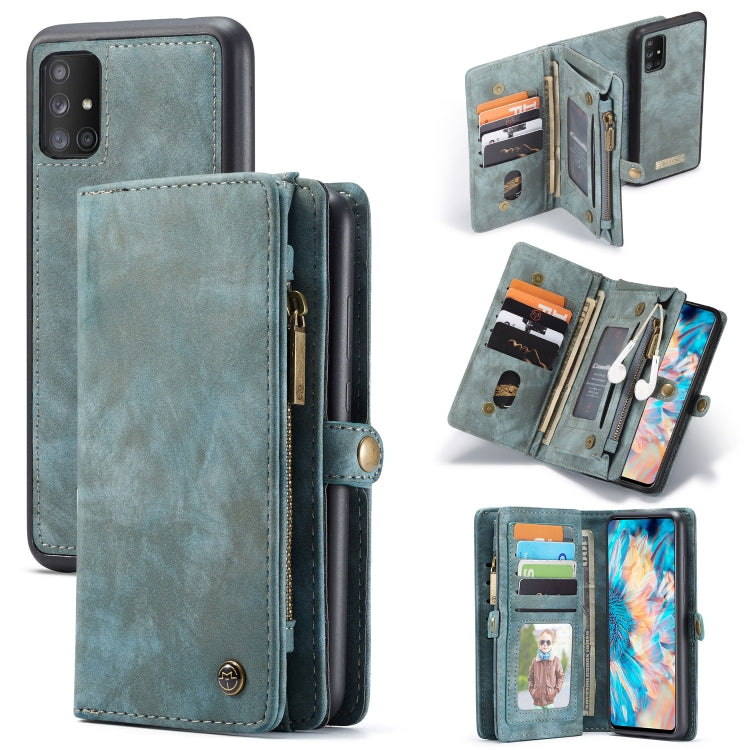 CaseMe Detachable Multifunctional Horizontal Flip Leather Case, with Card Slot & Holder & Zipper Wallet & Photo Frame, For Samsung Galaxy A51, For Galaxy A71