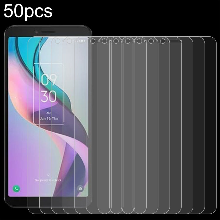 50pcs 0.26mm 9H 2.5D Tempered Glass Film
