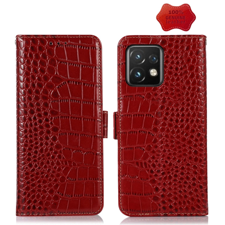 Crocodile Top Layer Cowhide Leather Phone Case, For Motorola Moto X40 Pro, For Xiaomi 13 Pro, For Xiaomi 13