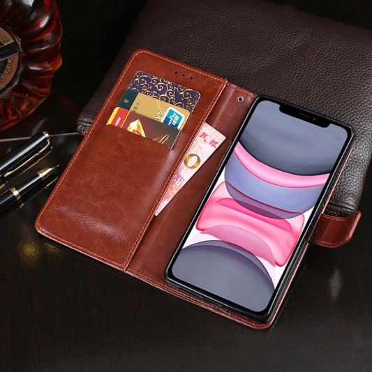Textured crazy horse leather iPhone 11 case, functional card slot design