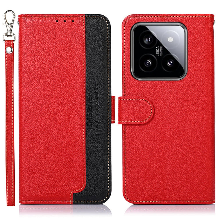 KHAZNEH Litchi Texture Leather RFID Phone Case