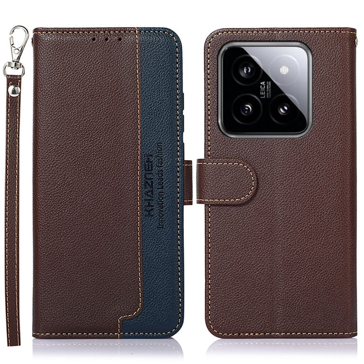 KHAZNEH Litchi Texture Leather RFID Phone Case