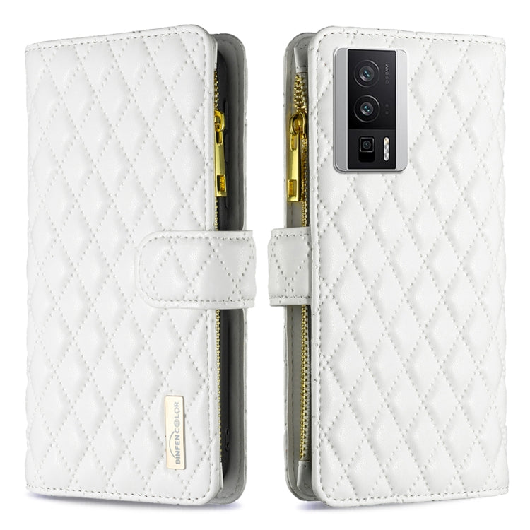 Diamond Lattice Zipper Wallet Leather Flip Phone Case, For vivo Y02 4G, For Xiaomi Redmi 12C, For Xiaomi Redmi K60 / K60 Pro, For Xiaomi Redmi Note 12 Pro+ Global