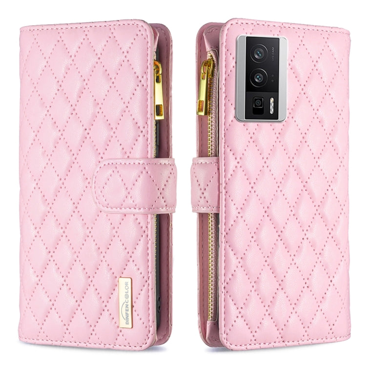Diamond Lattice Zipper Wallet Leather Flip Phone Case, For vivo Y02 4G, For Xiaomi Redmi 12C, For Xiaomi Redmi K60 / K60 Pro, For Xiaomi Redmi Note 12 Pro+ Global