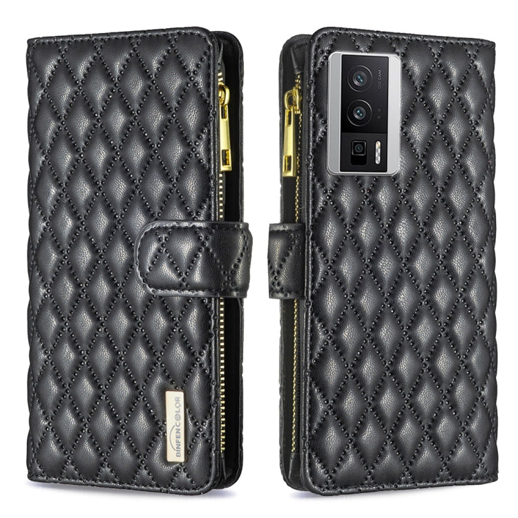 Diamond Lattice Zipper Wallet Leather Flip Phone Case, For vivo Y02 4G, For Xiaomi Redmi 12C, For Xiaomi Redmi K60 / K60 Pro, For Xiaomi Redmi Note 12 Pro+ Global