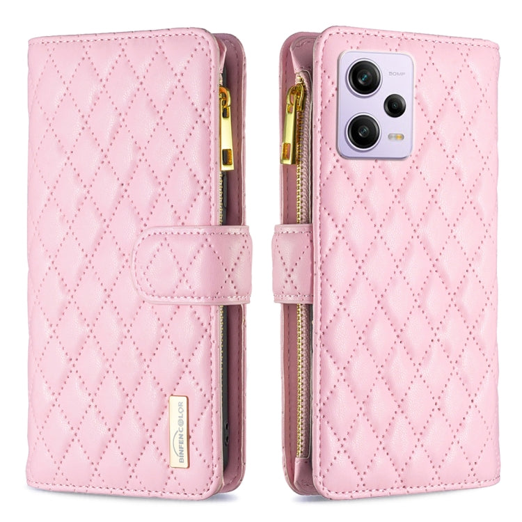 Diamond Lattice Zipper Wallet Leather Flip Phone Case, For vivo Y02 4G, For Xiaomi Redmi 12C, For Xiaomi Redmi K60 / K60 Pro, For Xiaomi Redmi Note 12 Pro+ Global