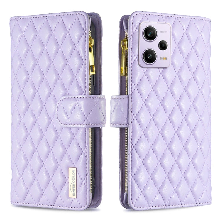 Diamond Lattice Zipper Wallet Leather Flip Phone Case, For vivo Y02 4G, For Xiaomi Redmi 12C, For Xiaomi Redmi K60 / K60 Pro, For Xiaomi Redmi Note 12 Pro+ Global