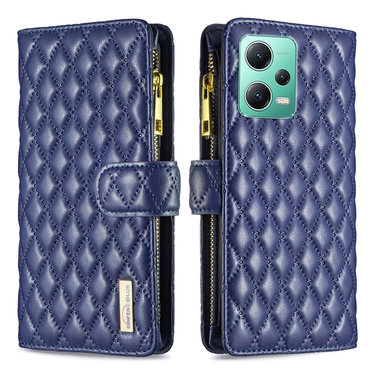 Diamond Lattice Zipper Wallet Leather Flip Phone Case, For Xiaomi Redmi Note 12 Pro 5G Global, For Xiaomi Redmi Note 12 Global