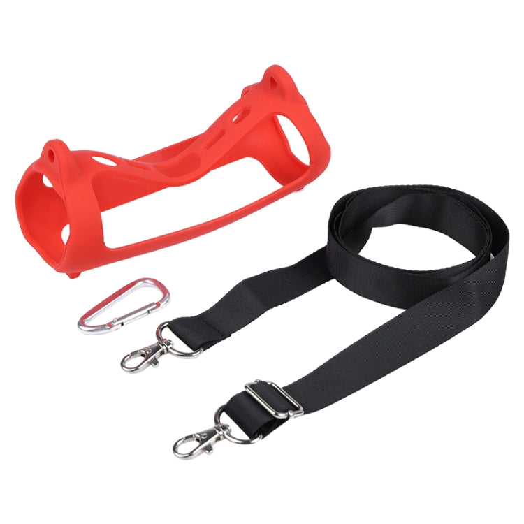 Bluetooth Speaker Portable Silicone Case with Shoulder Strap, Black, Red, Blue