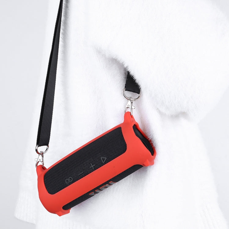Bluetooth Speaker Portable Silicone Case with Shoulder Strap, Red, Blue, Black