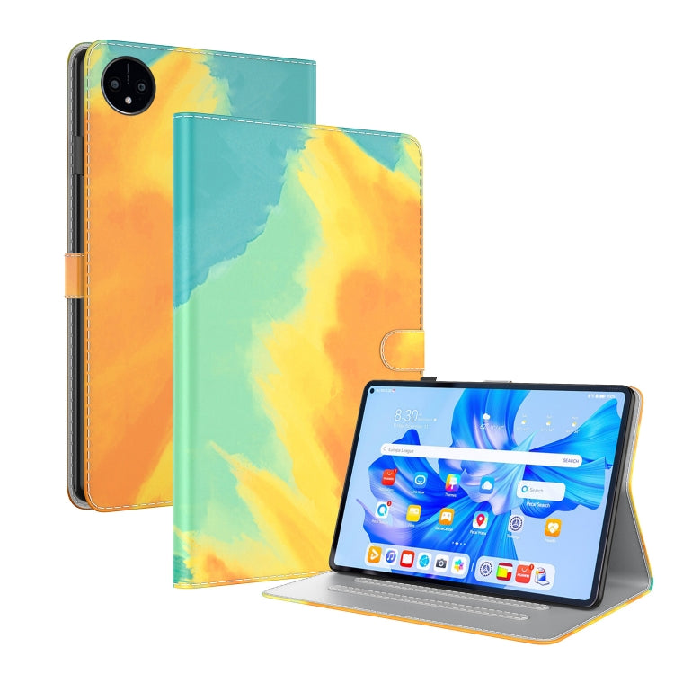 Étui à rabat en cuir à motif aquarelle pour tablette, pour Huawei MatePad Pro 11 (2022), Huawei MatePad SE, Nokia T21, iPad 10e génération 10.9 (2022)