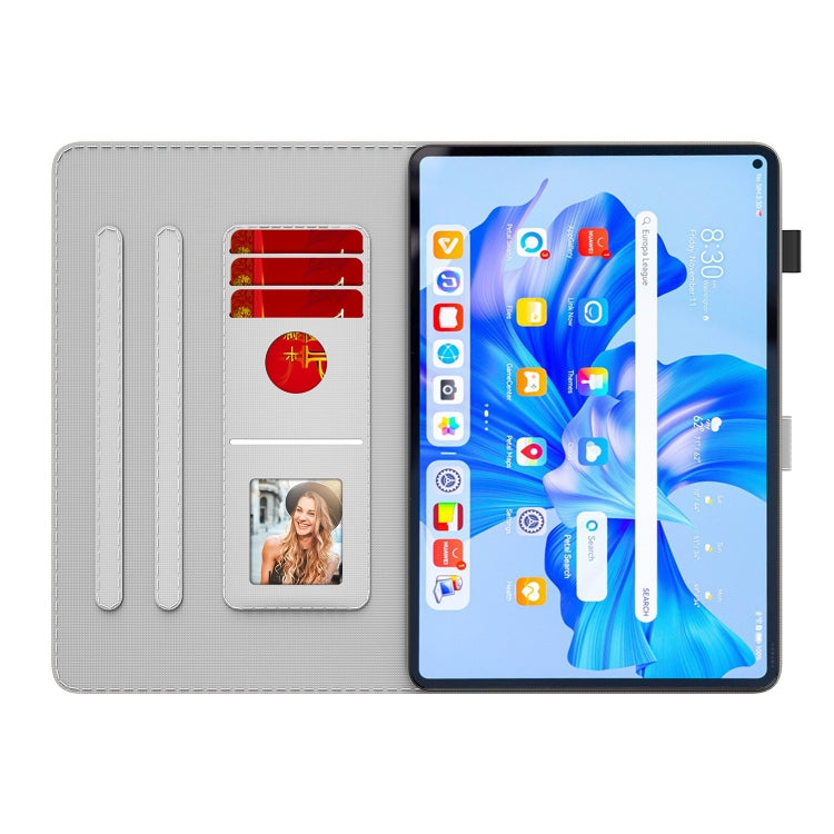 Watercolor Pattern Flip Leather Tablet Case